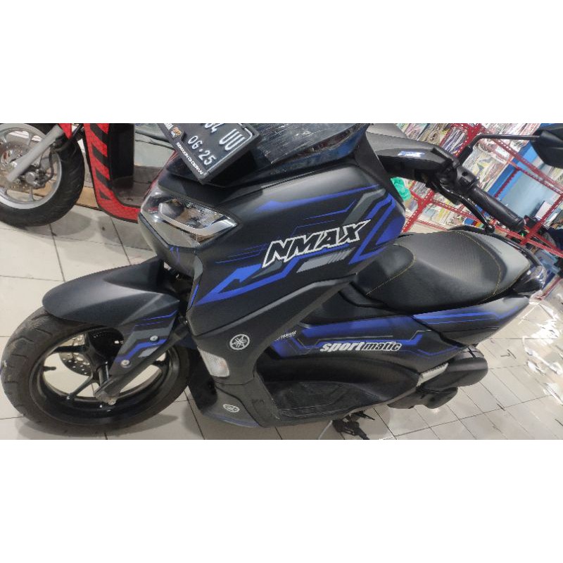 Stiker Nmax New 2020 Decal Full Body Nmax New 2020 Premium Black Doff Navy Stripe