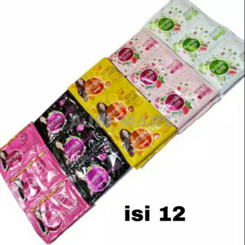 SUNSILK SHAMPO RENCENG ISI 12 SACHET SHAMPOO SACHET