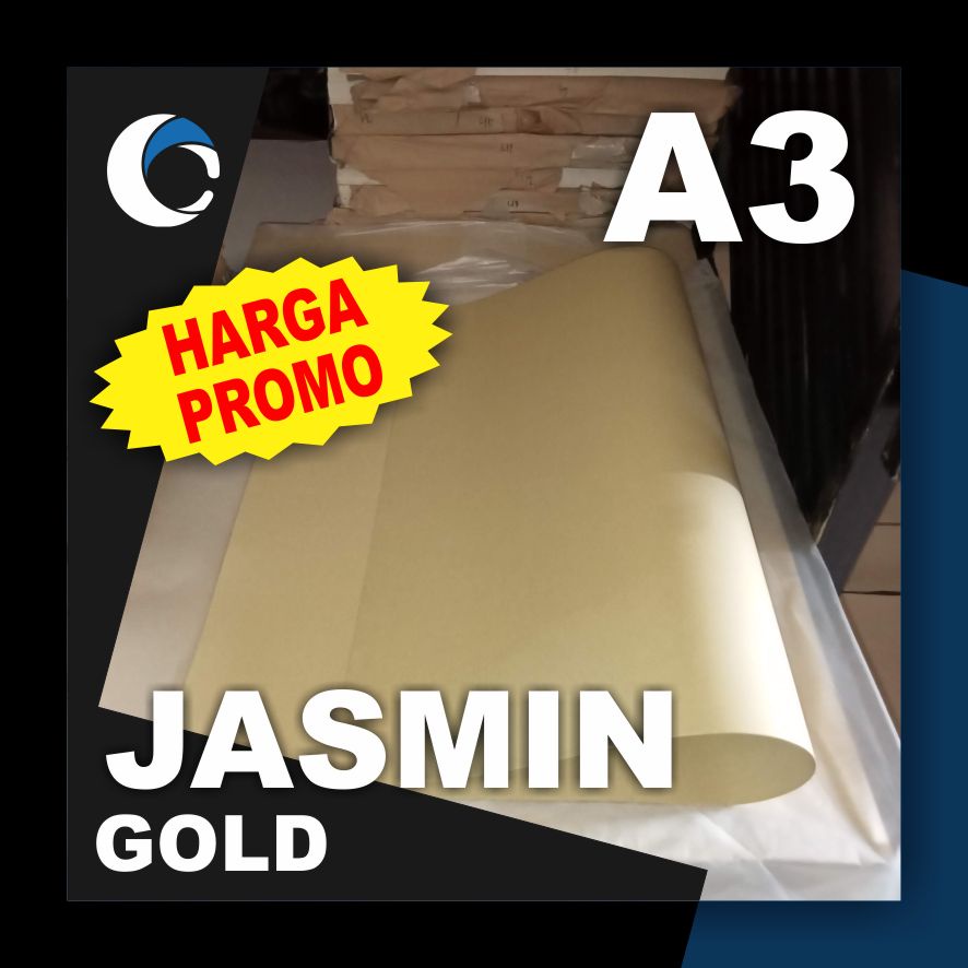 

KERTAS JASMINE GOLD 200 GSM Uk [ A3 ] 29.7 cm X 42 cm ( 50 LEMBAR )