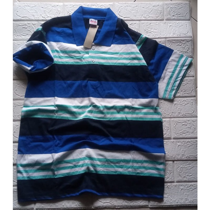 KAOS KERAH LIRIS STRIPE PRIA DEWASA REMAJA