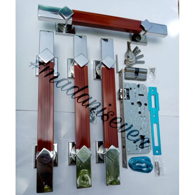 Handle Pintu Rumah Tarikan Pintu Rumah minimalis set kunci