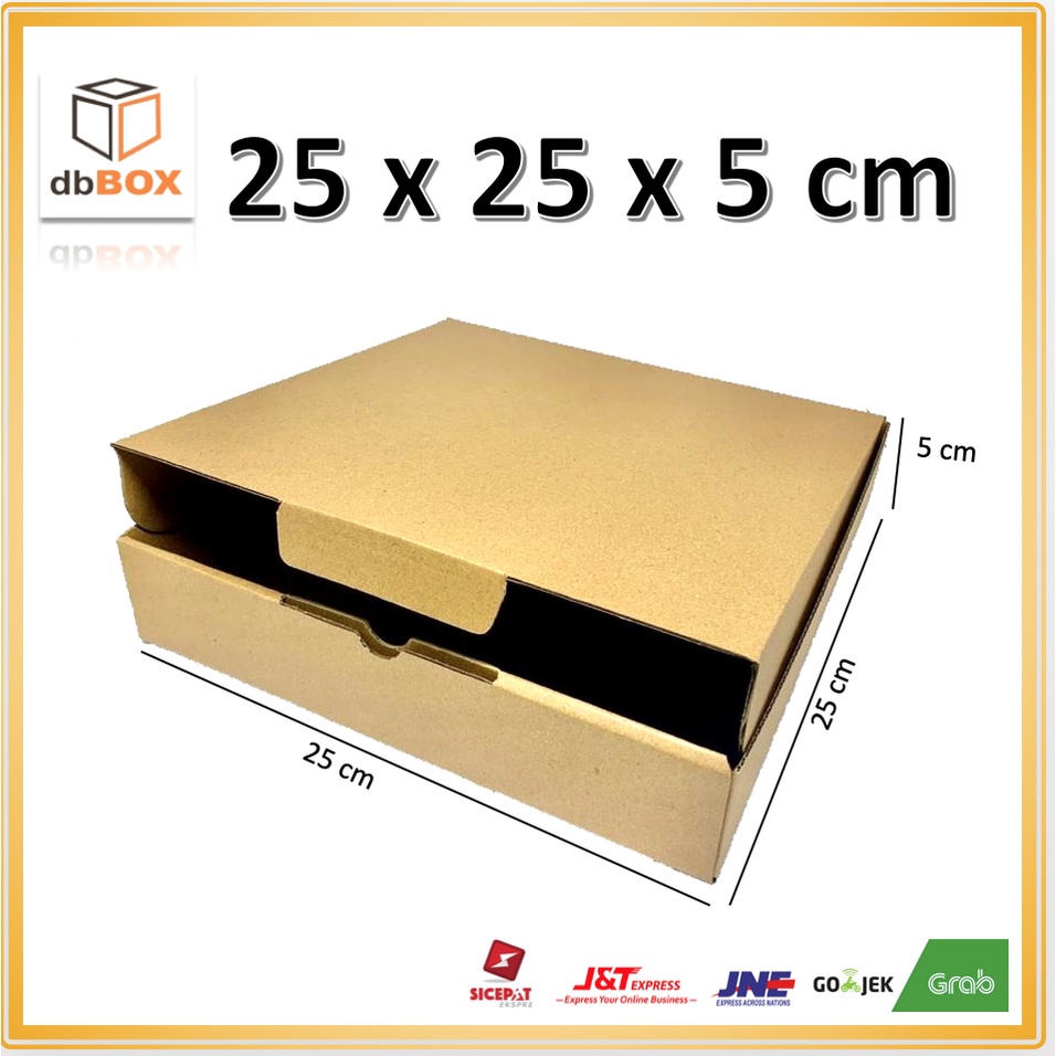 

Kardus uk 25x25x5 cm --box Die Cut dan easy usage--