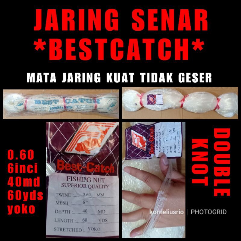 JARING SENAR BEST CATCH 6inci JARING JALA FISHING NET JARING PUKAT IKAN JARING KAKAP PUKAT BAGUS