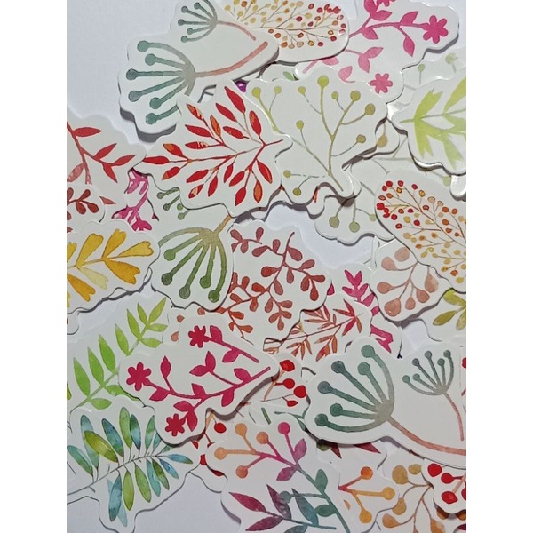 

sticker daun tumbuhan/sticker unik/sticker motif/sticker lucu