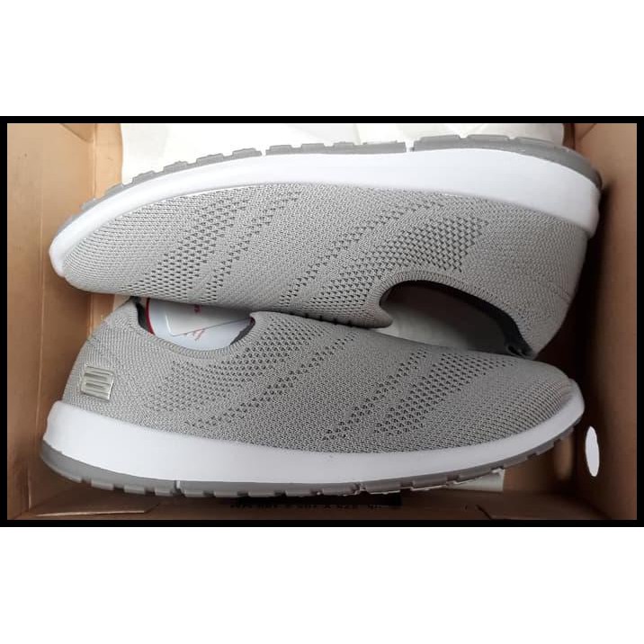 4WG4 SEPATU CASUAL WANITA ANDO STR SEPATU RAJUT SLIP ON - ABU MUDA, 37 IOA5