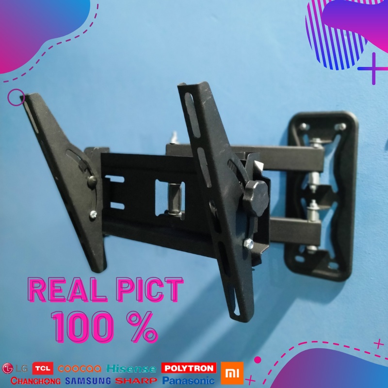 Bracket Swivel TV LED LCD 14 17 19 20 22 24 27 32 40 43 Inch Universal Smart TV Digital LCD LED Braket Putar Tebal