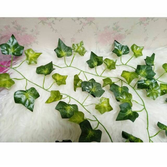 DAUN RAMBAT IVY KECIL panjang  2  meter  hiasan  rumah daun 