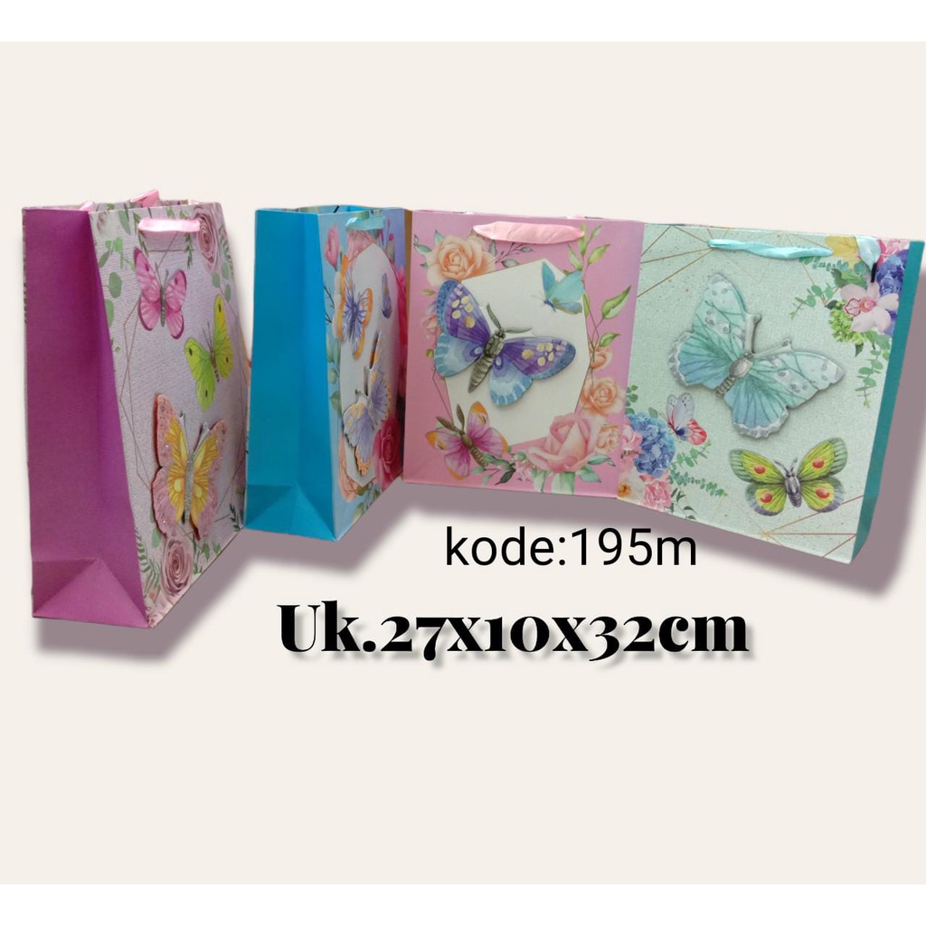 [ HARGA SATUAN ] PAPPER BAG PAPPERBAG KADO TAS ULTAH ULANG TAHUN MOTIF-195M