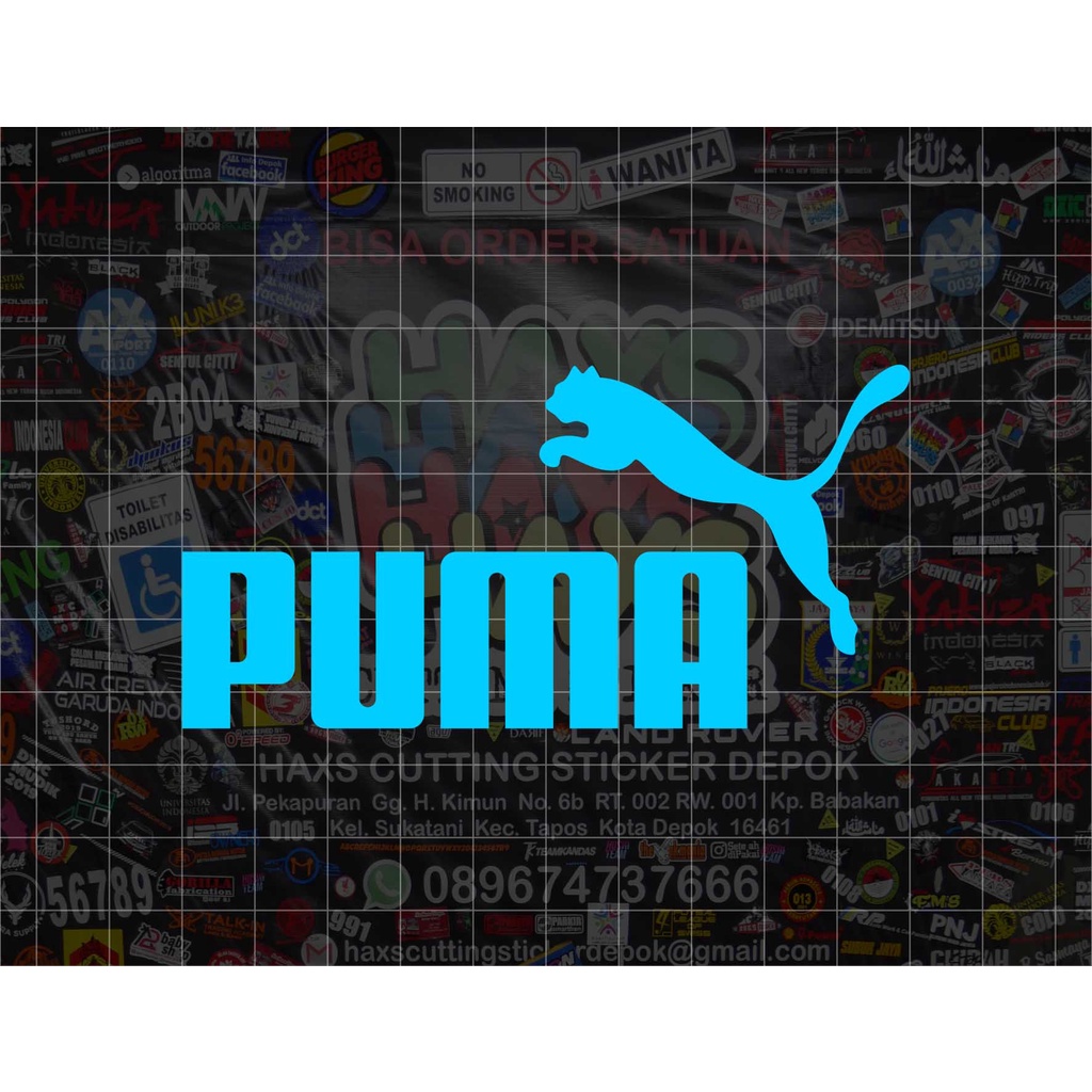 Cutting Sticker Logo Puma Ukuran 10 Cm Untuk Mobil &amp; Motor