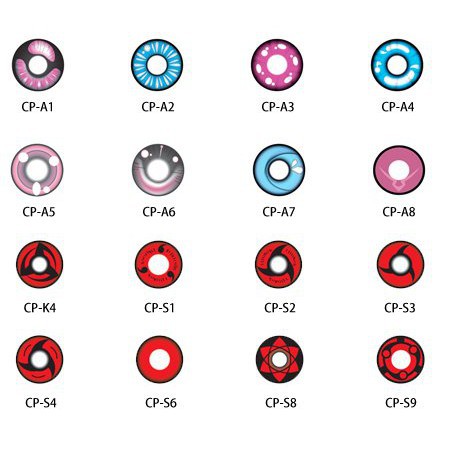 [LMR] Softlens Geo Crazy Anime Animation Cosplay Naruto Manga Itachi Sasuke Madara Kakashi Uchiha