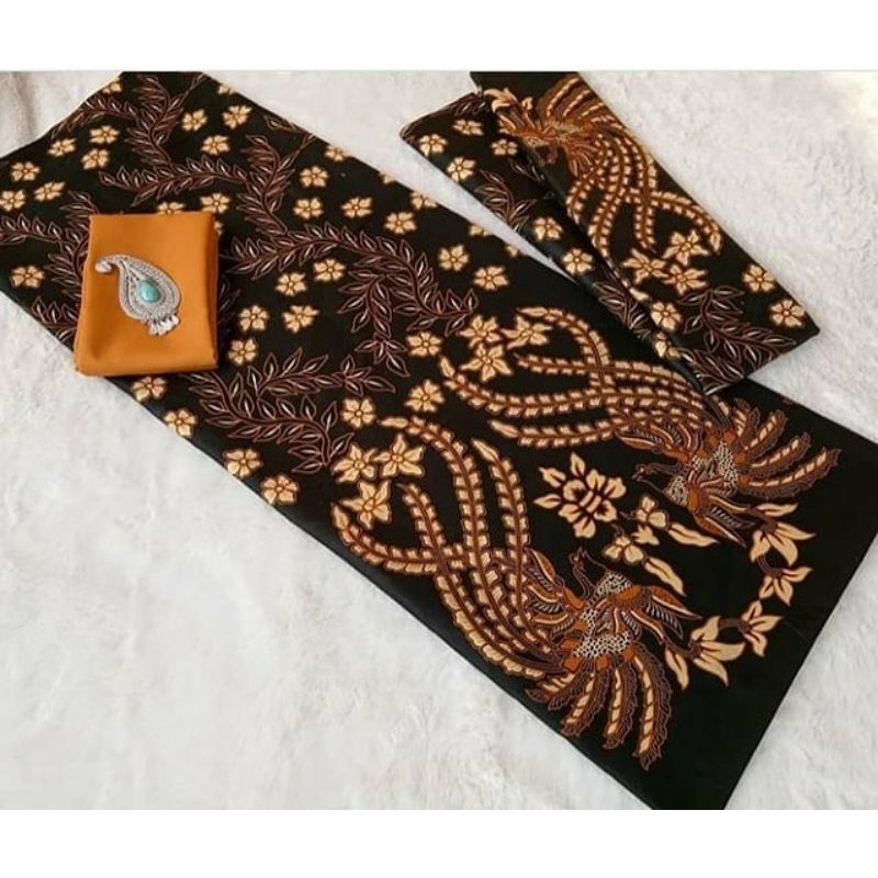 Kain Batik Jarik Kebaya Coupe Set Embos Katun Primis Sogan Lawasan Seragam Bridesmaid Wanita S.34