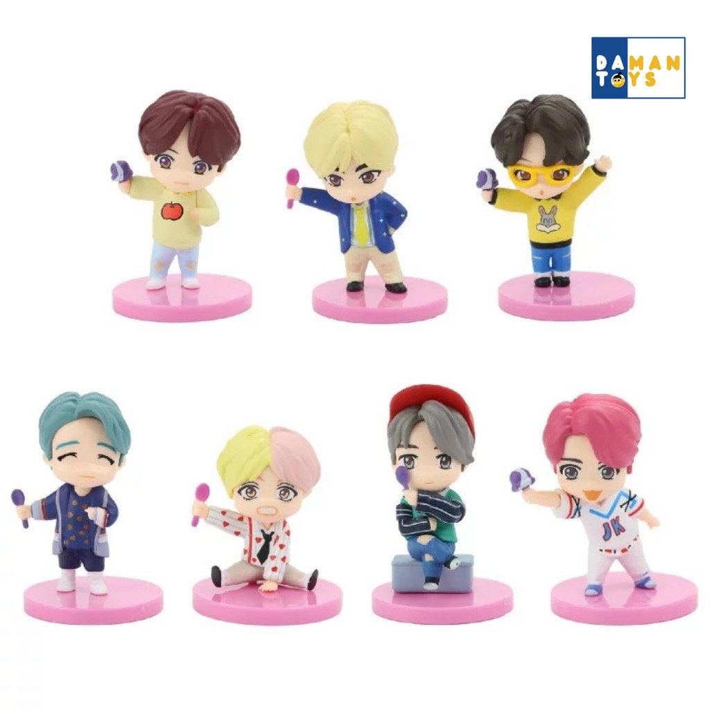 BTS TINY TAN / FIGURE BTS MINI FIGURE /BTS KPOP PAJANGAN MINIATUR HIASAN TOPPER