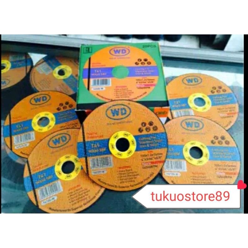 mata potong gerinda WD / batu potong WD 4inch 105 / batu gerinda potong WD 4inch / cutting whell WD