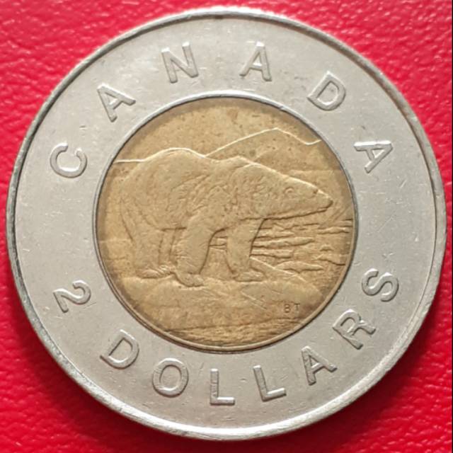 Uang Koin Kuno 2 Dollar Canada Tahun 1997 Indonesia