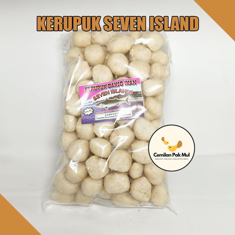 

( 200GR ) KERUPUK SEVEN ISLAND / KERUPUK BAKSO IKAN / SEVEN ISLAND