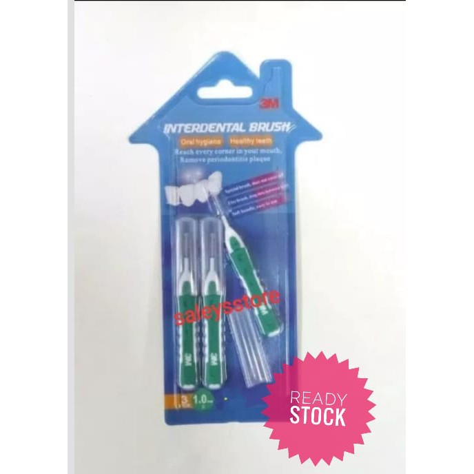 Sikat Gigi Bambu - Daiso Interdental Brush - Sikat Gigi Elektrik Alat Kesehatan Gigi - 3M
