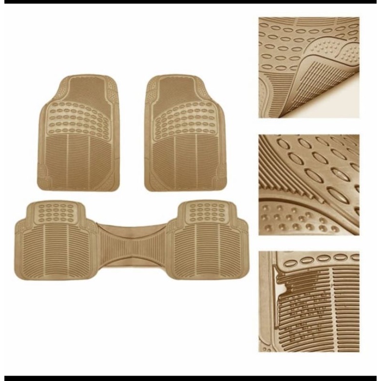 karpet karet Mobil Daihatsu Terios abu, hitam, cream