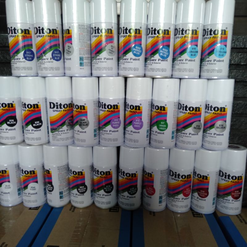 D1.  Pilox Pilok Diton Cat Diton 150cc hitam doff black white 840 clear 8540 Red Ready Stok ko