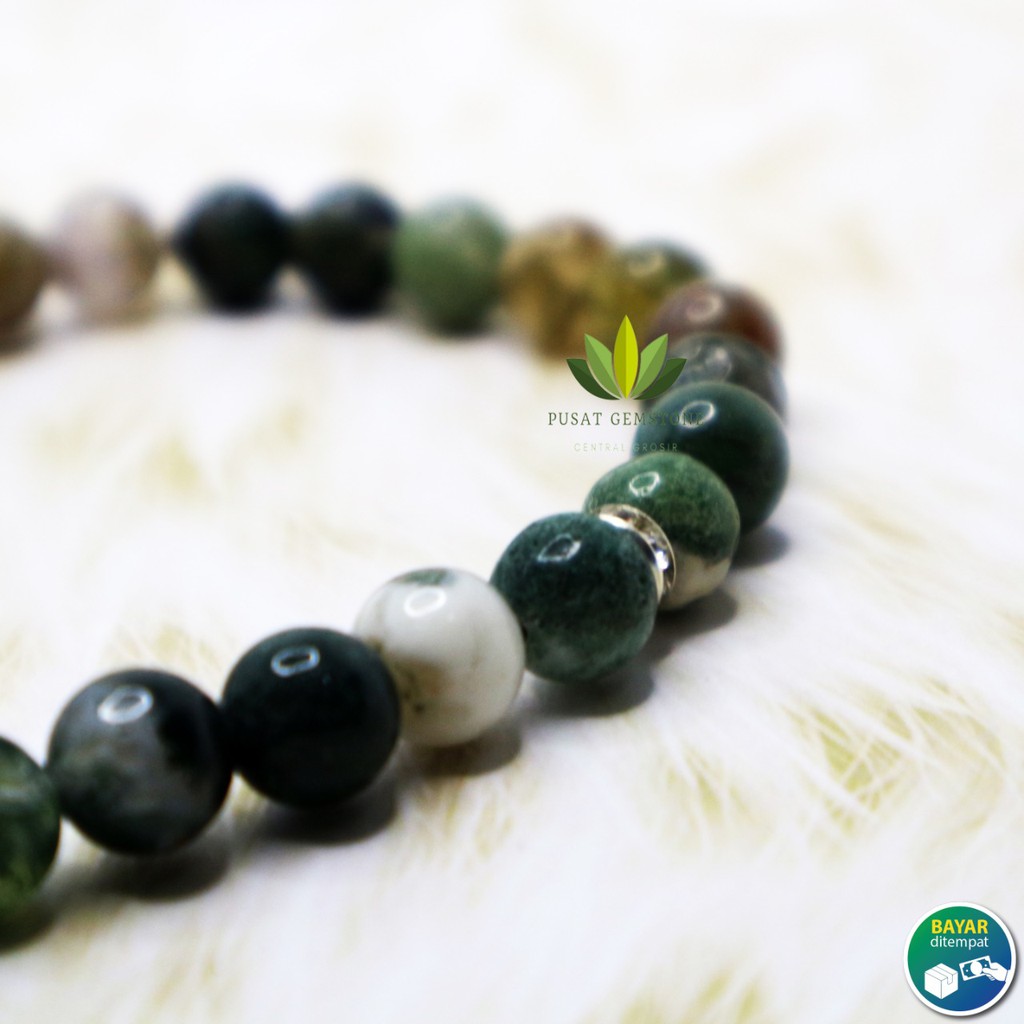 Tasbih Batu Lumut Suliki 33 Butir Natural