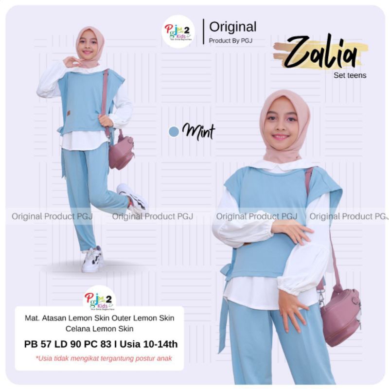ZALIA SET TEENS / SETELAN ANAK PEREMPUAN REMAJA LD 90