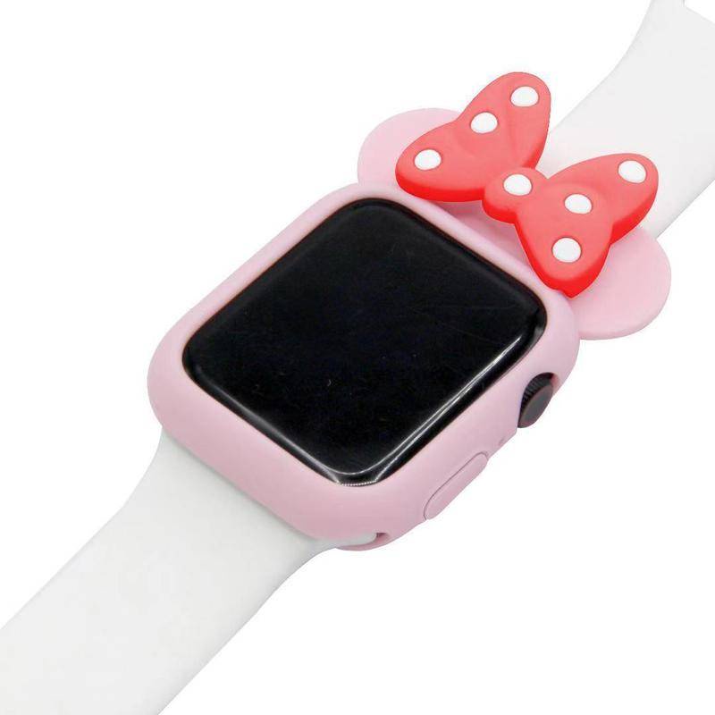 Strap Silikon Motif Mickey Minnie Mouse Untuk Apple watch Seri 6 4 3 2 1 5 40MM 44MM 38MM 42MM