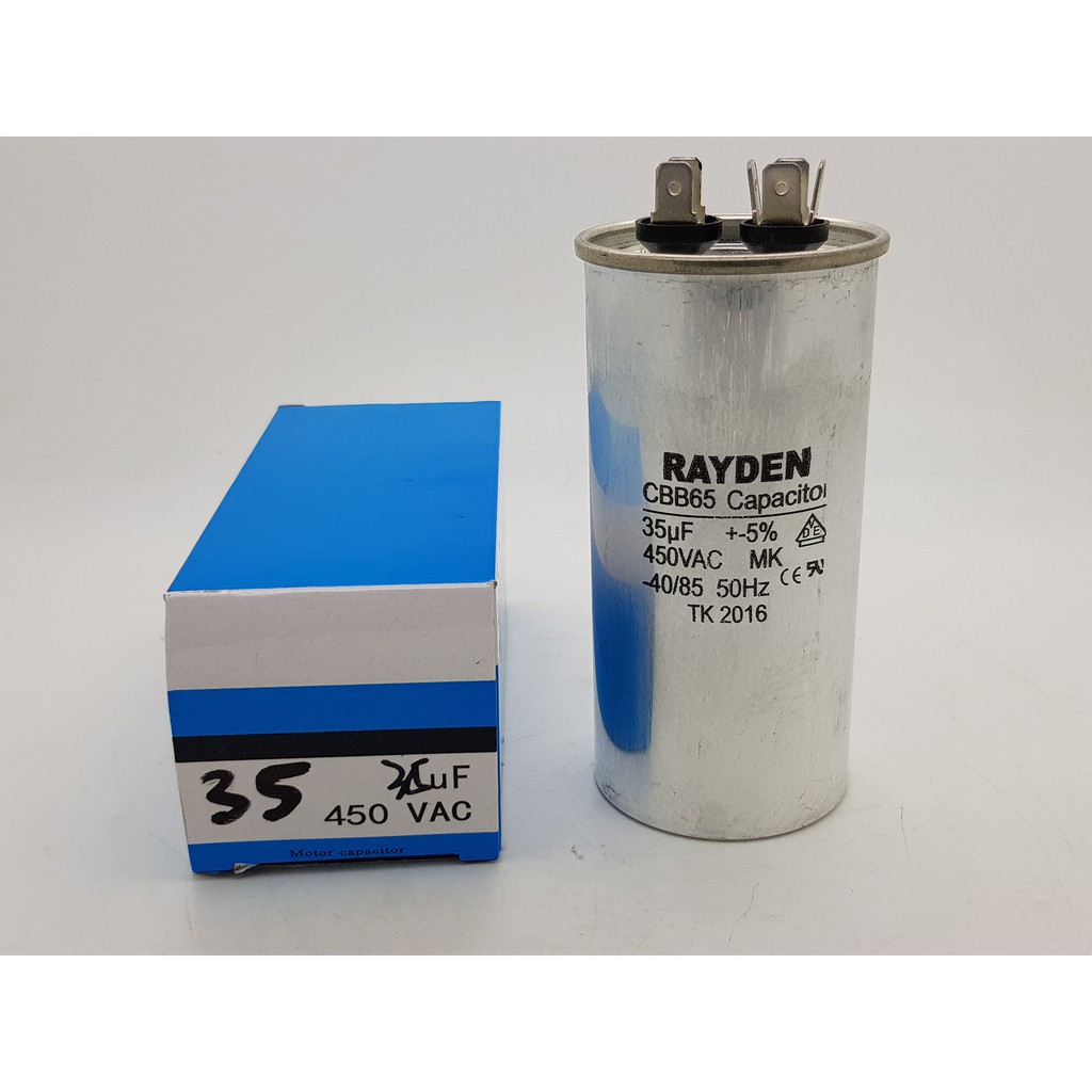 kapasitor alumunium 35 mikro F / capasitor AC genset kulkas