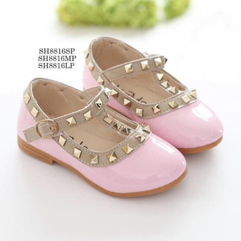 SPT112 Sepatu Anak Perempuan Balita Sepatu Valentino Import Shoe Kids High Quality size 21-30