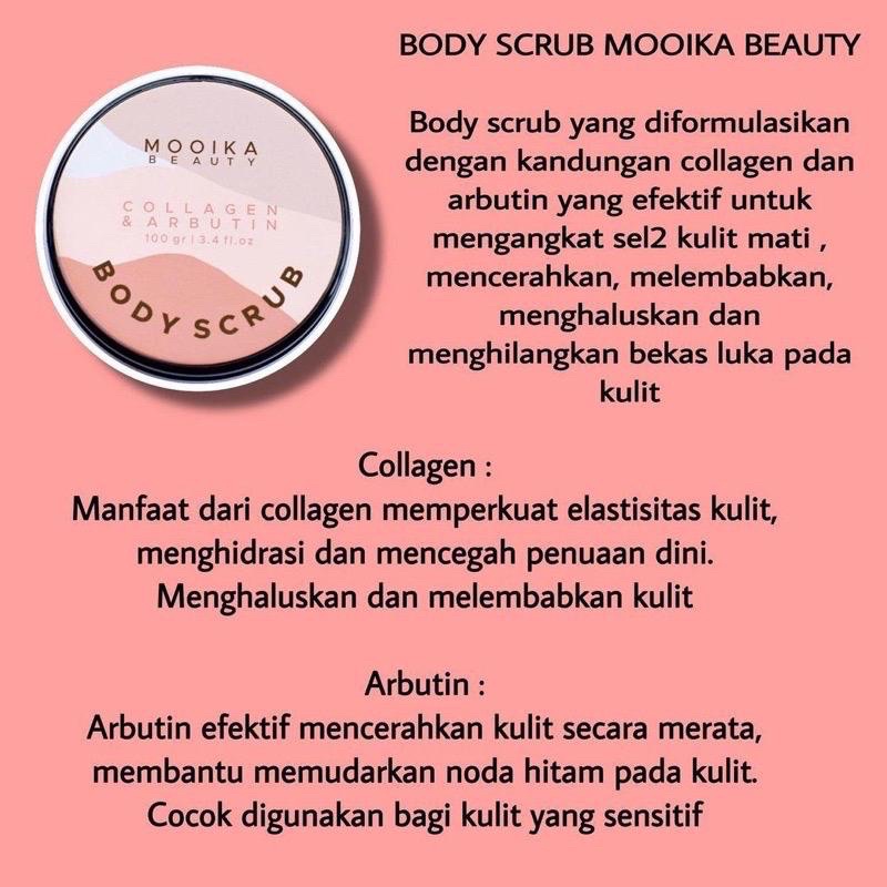 [SIAP KIRIM] MOOIKA Whitening Body Scrub Collagen + Arbutin SCRUB MOOIKA