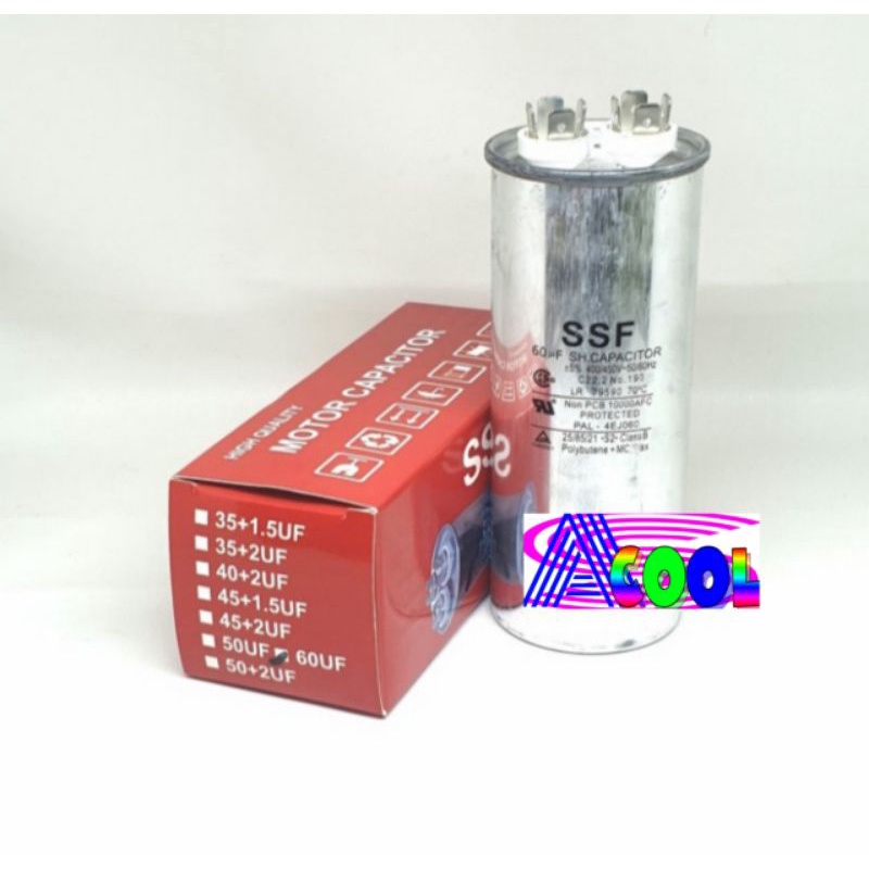 Kapasitor AC 60 uf/Capacitor AC 60 Mikro/Kapacitor 60 Micro