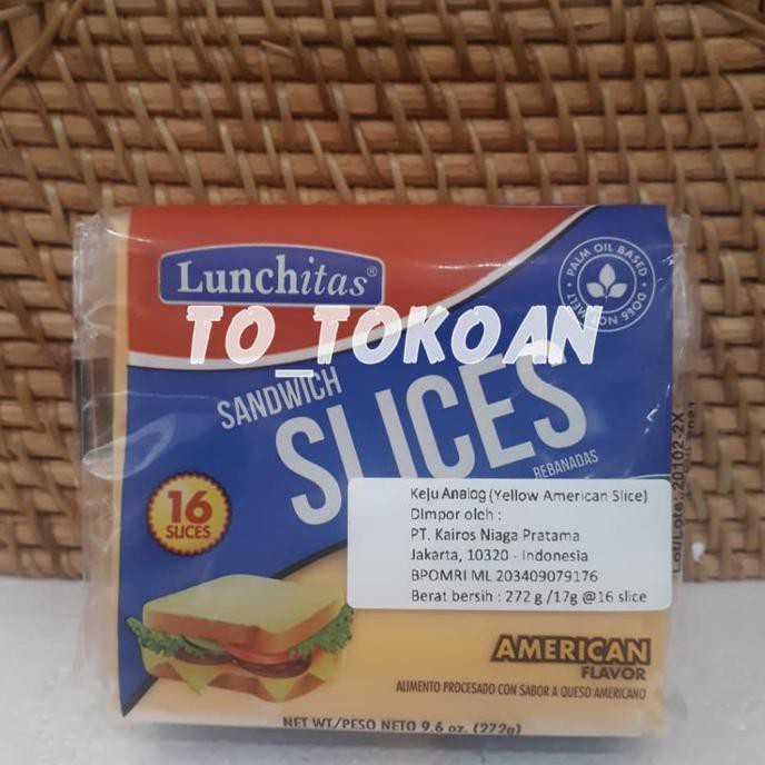 

LUNCHITAS YELLOW AMERICAN SLICE | KEJU ANALOG 272 GR