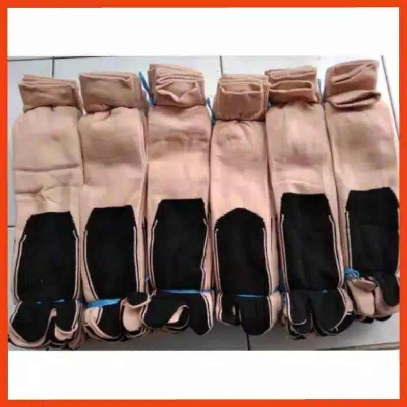 KAOS KAKI JEMPOL MUSLIMAH POLOS TELAPAK HITAM DEWSA-1