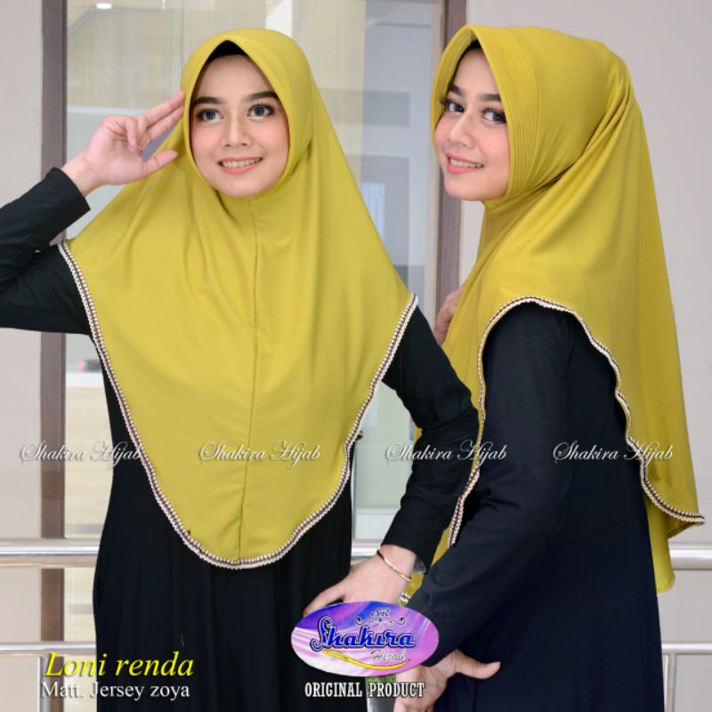 Kerudung Instan Lony Renda Hijab// Hijab Wanita Terlaris