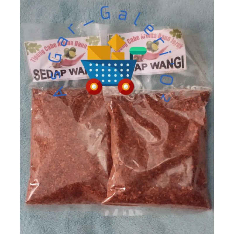 

Bubuk cabe 100gr+- wangi daun jeruk / cabai bubuk daun jeruk