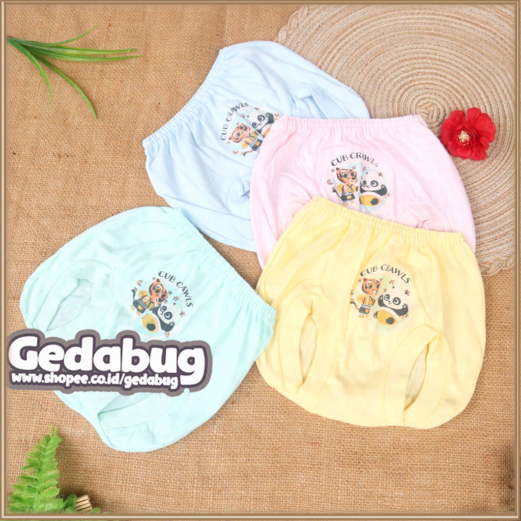 3 Pcs - Celana Pop Merk Baby Mocha Warna Sablon / Litle Boboho | Gedabug