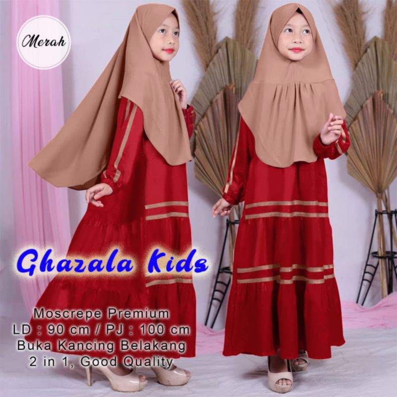 Baju Gamis Anak perempuan Umur 4 5 6 7 8 9 Tahun Baju Gamis Anak Perempuan  Murah Import ghazala kid