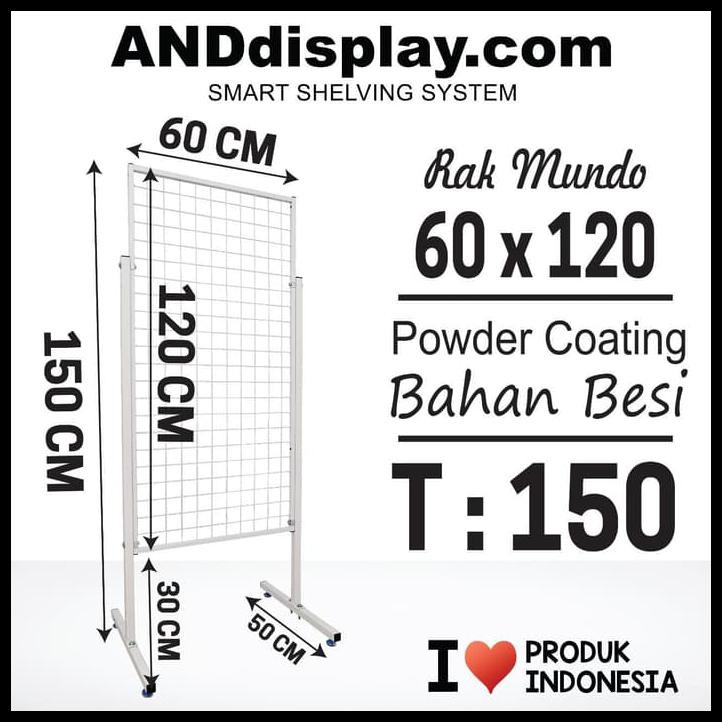 Rak Mundo/Ram Bingkai/Display Cantolan/Aksesoris/Ram Gantung/Ram - Putih