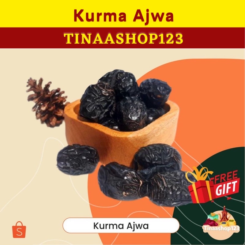 

Kurma Ajwa 1 kg Asli Madinah Premium Berkualitas Termurah - By Tinaashop123