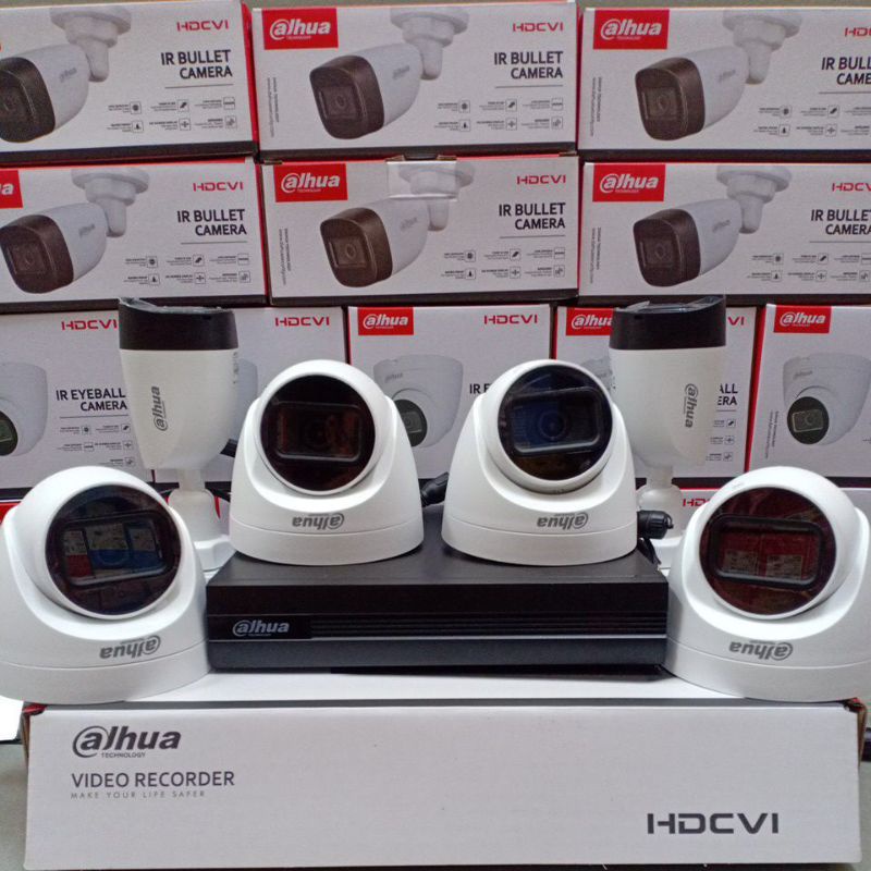 PAKET CCTV DAHUA 2MP AUDIO FULLHD 8 CHANNEL 6 KAMERA KOMPLIT TINGGAL PASANG