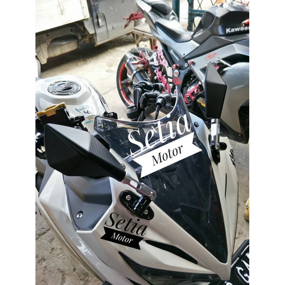Spion Tomok V - 5 Variasi Motor Faring Cbr 150 250 - Ninja Rr Mono 250 F - Putih - Variasi Motor
