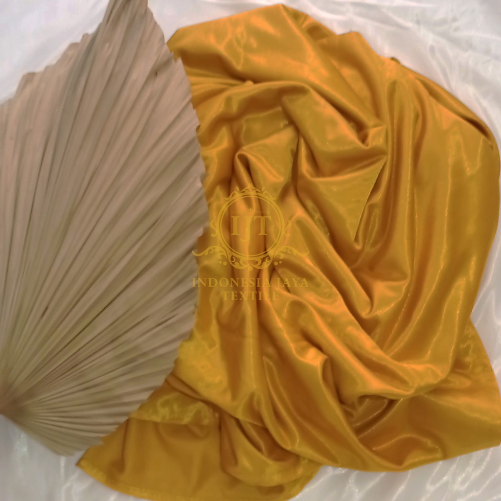 (HARGA PER METER) KAIN DEKORASI, FILAMIN, ABUTAI, KAIN DEKOR, HAIKIT, HYGET (WARNA 1)-Hanura/Gold Tua