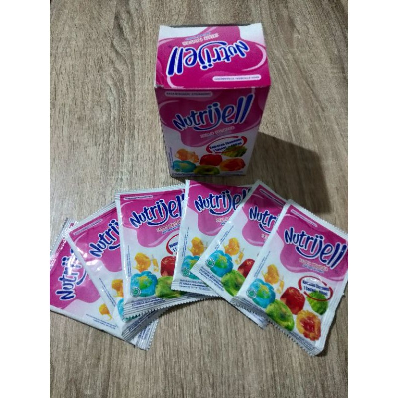 

NUTRIJELL JELLY POWDER JELI SERBUK INSTAN RASA STRAWBERRY 10gr