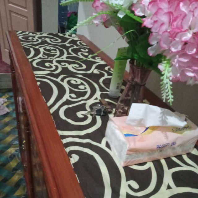  Taplak  Meja  Tamu  Set Atau Table Runner Bahan Katun Motif  