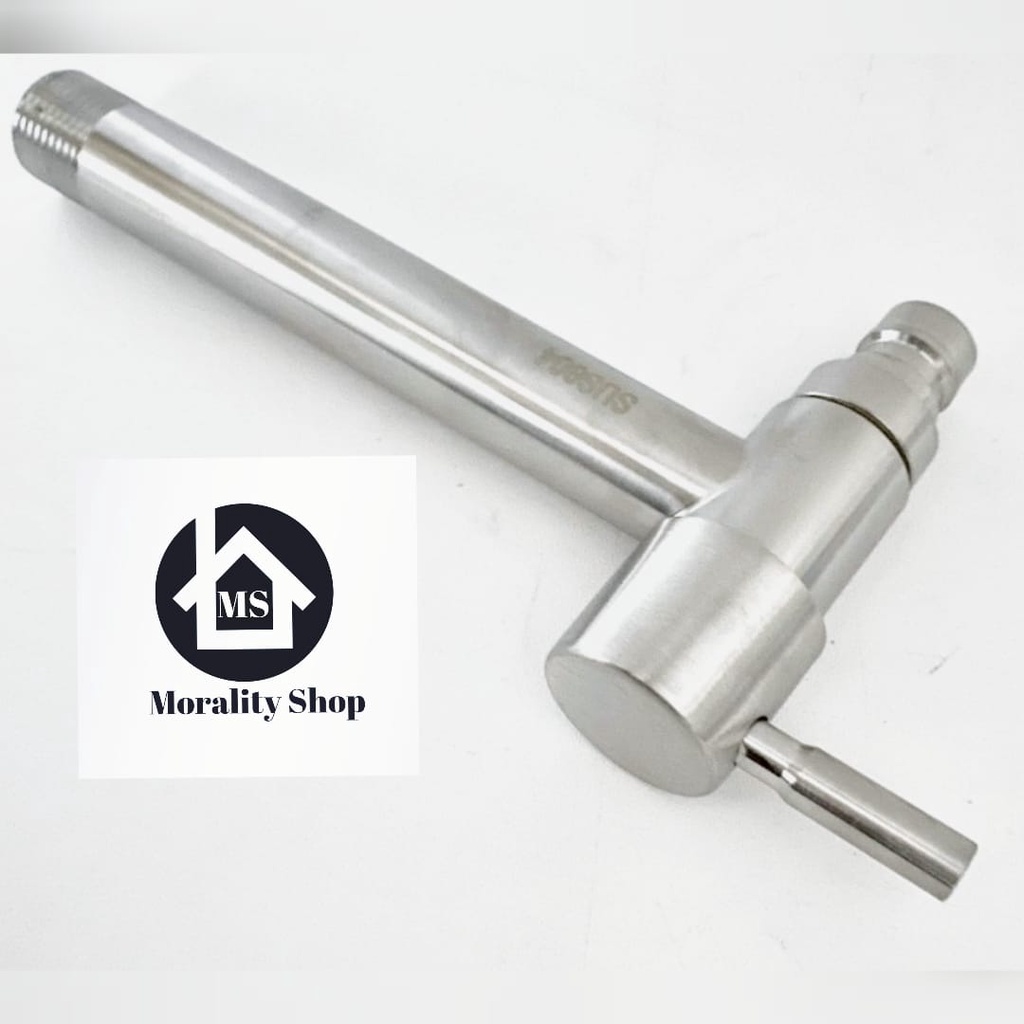 Keran air Tembok Panjang Bak Kamar Mandi Stainless 30458-Kran air Taman Mesin Cuci Bathroom Faucet Long Stenlis SUS 304