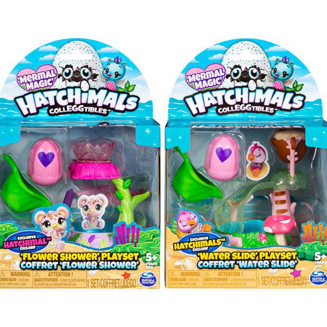 hatchimals water slide playset