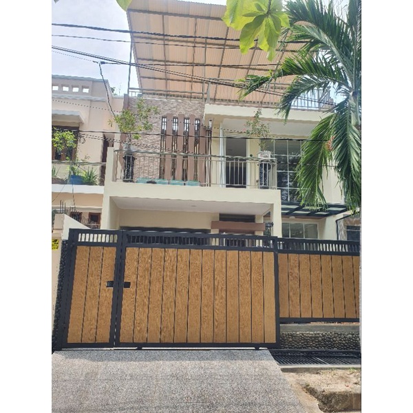 Pagar Minimalis GRC Motif Kayu