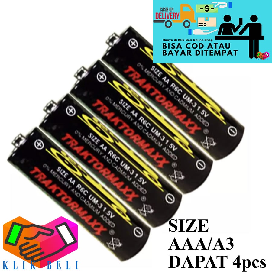 Baterai Dynamax Traktormaxx A2 AA / A3 AAA Battery SNI Batu Anti Bocor Batre Batere Batrai Bateray