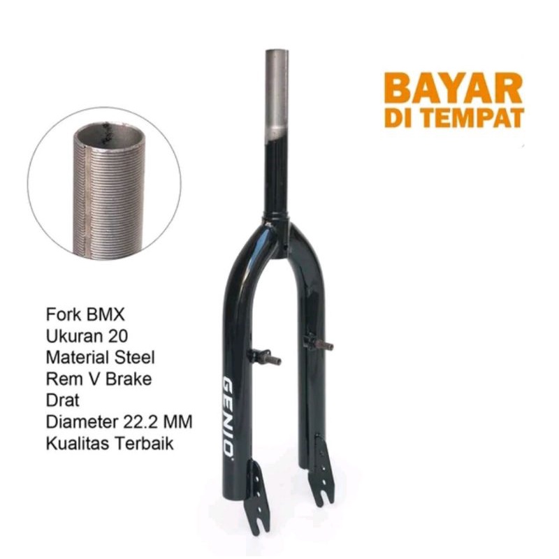 FORK BMX GENIO FORK 20 INCH GARPU SEPEDA BMX FORK SEPEDA V BRAKE