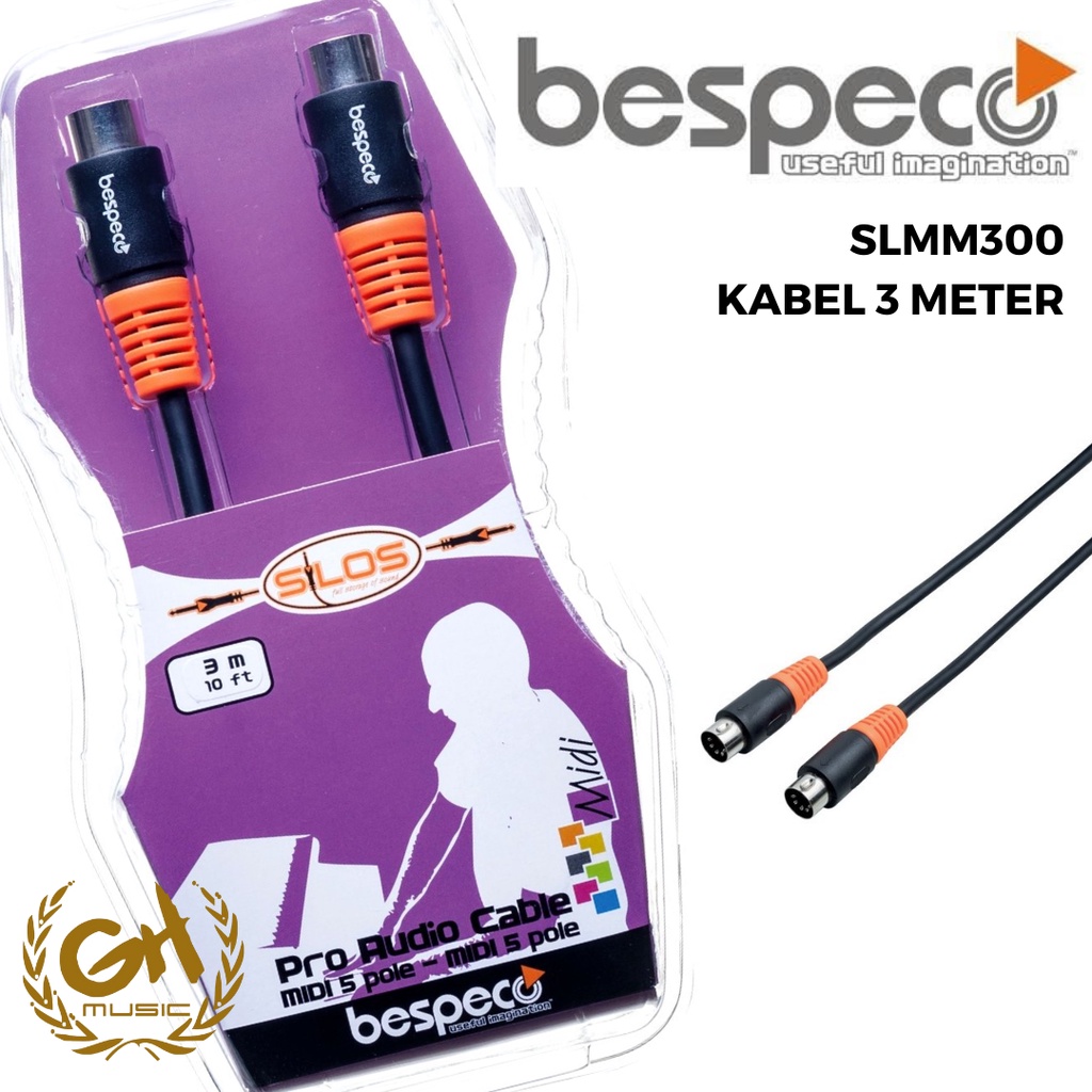 Kabel Midi Bespeco SLMM300 Kabel Midi 5 Pin / DIN 5 pole