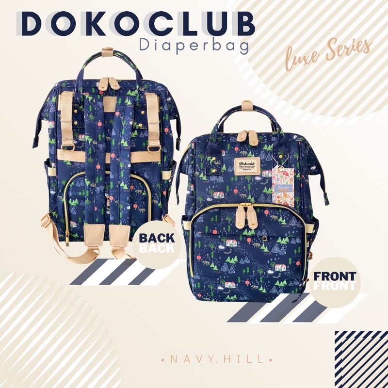 3.3 CRAZY SALE !! TAS DIAPERBAG  DOKOCLUB / TAS BAYI MULTIFUNGSI  (INC POUCH PORTABLE)