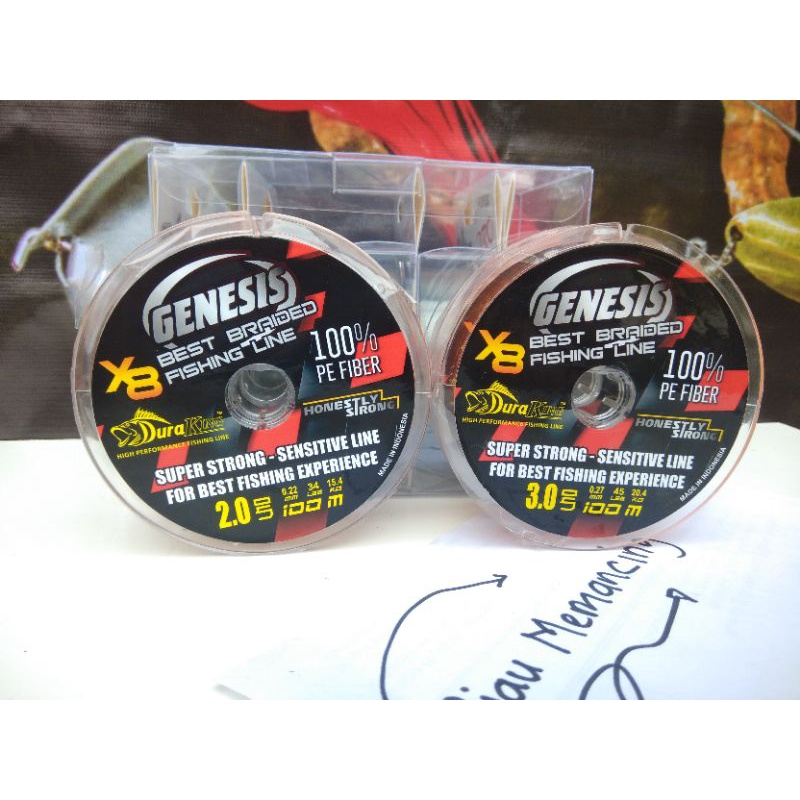 PE GENESIS X8 no 2.0 3.0 . PE KUAT. BENANG SERAT PANCING CASTING